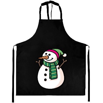 Discover Snowman Design for Winter Apparel Aprons