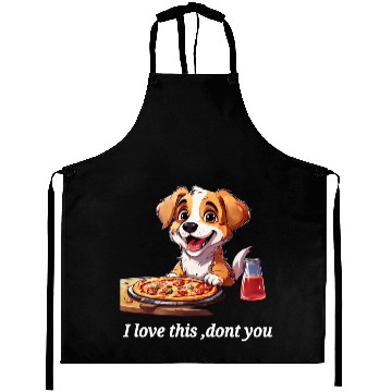 Discover doggy with pizza Aprons