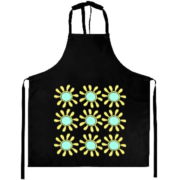 Discover Many Small Sunflowers Sun Flowers Nature Pattern Aprons