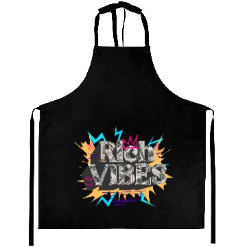 Discover Rich Vibes Money-Themed Graphic Aprons