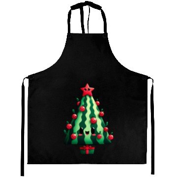 Discover Christmas tree watermelon design Aprons