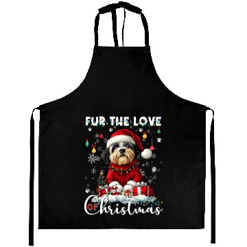 Discover Shih Tzu Christmas Tree Lights Decorations Dog Aprons