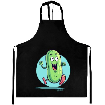 Discover A Happy Running Pickle Aprons