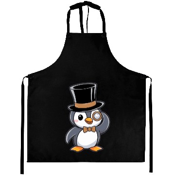 Discover Classy Penguin with Top Hat and Monocle Aprons