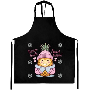 Discover Cozy Pineapple “Warm Inside, Sweet Outside” Aprons