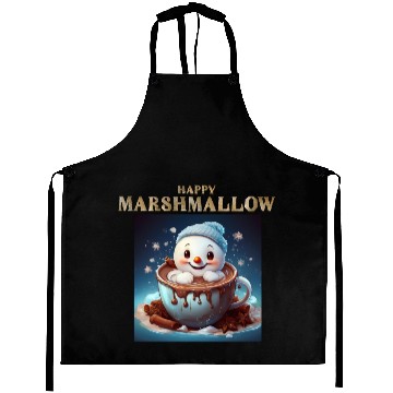 Discover Happy Marshmallow: A Winter Hug in a Mug Aprons