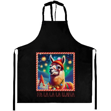 Discover Fa La La La LLama Aprons
