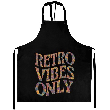 Discover Retro Vibes Only Psychedelic 60s 70s Style Aprons
