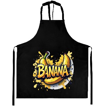 Discover Banana Graffiti - Bold & Energetic Urban Design Aprons