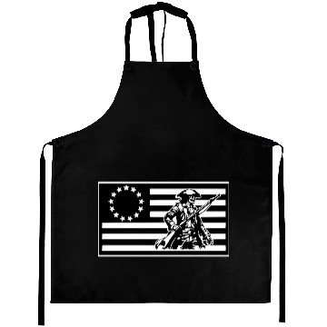 Discover 1776 Militia Skull Flag LIKE US ON FB #USAPatriot Aprons