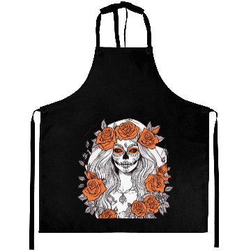 Discover Sugar Skull Rose Queen Aprons
