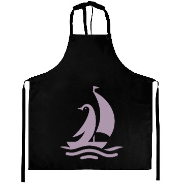 Discover Penguin sailboat sailing silhouette minimalist Aprons