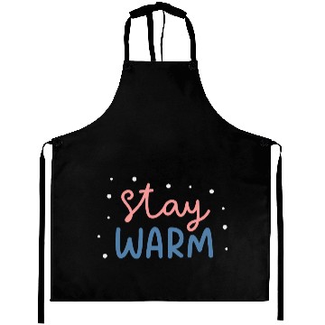 Discover Winter Season Blue and Pink Aprons