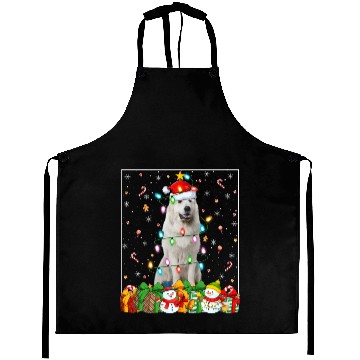 Discover Great Pyrenees Dog Christmas Lights Aprons