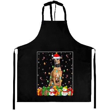Discover Greyhound Dog Christmas Lights Aprons