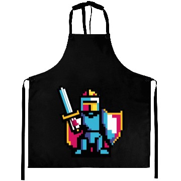Discover knight pixel art Aprons