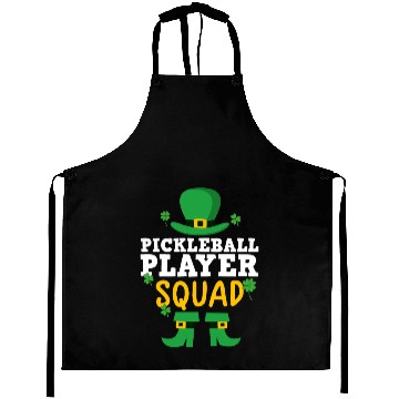 Discover Pickleball Player St Patrick's day shamrock Aprons