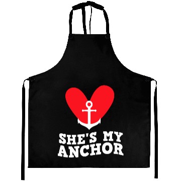 Discover She's my anchor Matching couple valentine's day Aprons