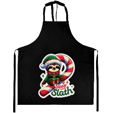 Discover Adorable sloth dressed as an elf Aprons