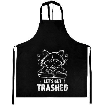 Discover Let's get trashed raccoon Aprons