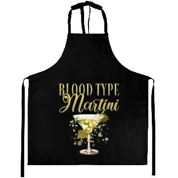 Discover Blood Type Martini Cocktail Bartender Aprons