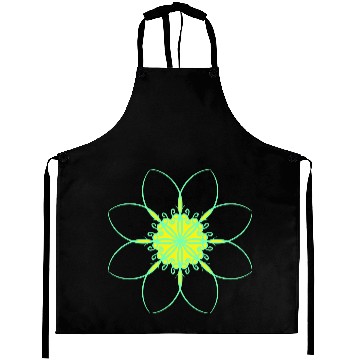 Discover Green Beautiful Flower Tribal Lines Tattoo Design Aprons