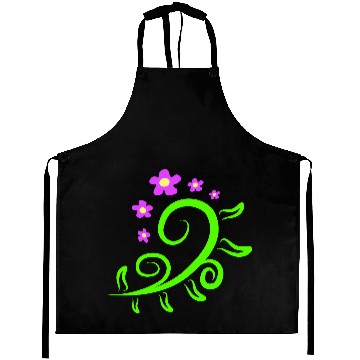 Discover Many Flowers Vine Colorful Decorative Pattern Cool Aprons