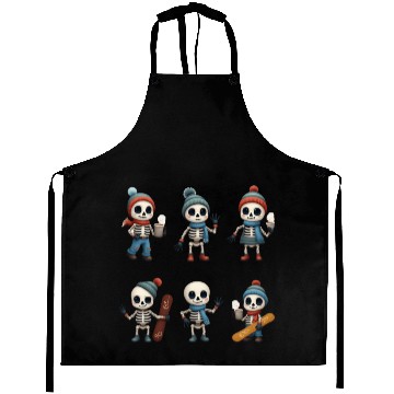 Discover Kawaii Skeleton Winter Collection | Cute Merch Aprons
