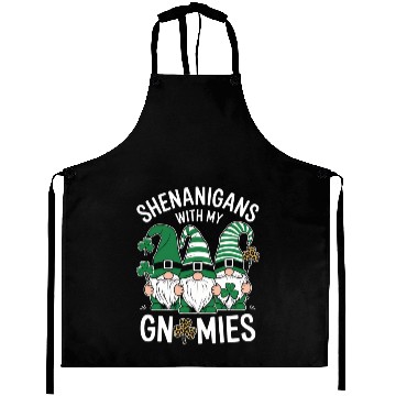 Discover St Patricks Day Lucky Shamrock Leopard Gnomes Aprons