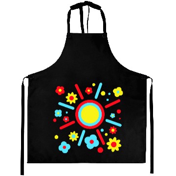 Discover Colorful Flowers Sun Decorative Peace Flower Power Aprons