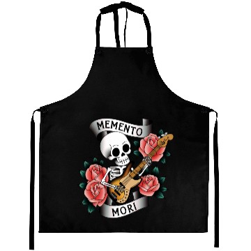 Discover Memento Mori Skeleton Playing Bass Aprons