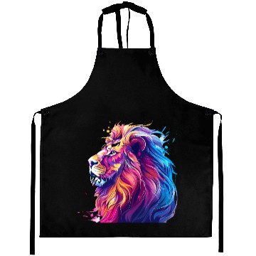 Discover Colorful Lion Head Aprons