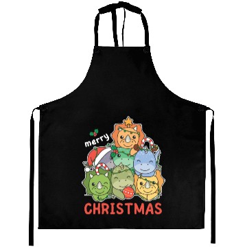 Discover Dinosaur Christmas Tree Merry Christmas Aprons