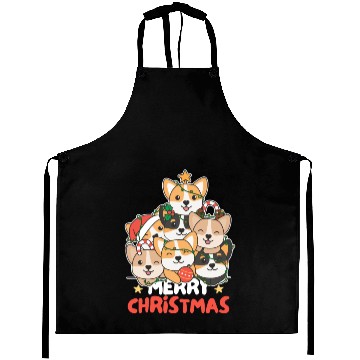Discover Corgi Christmas Tree Merry Christmas Aprons