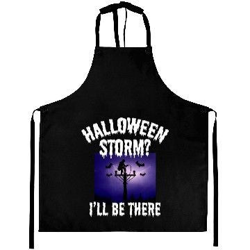 Discover Halloween Storm? I’ll Be There – Lineman Halloween Aprons