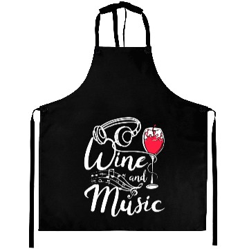 Discover Wine and Music Aprons