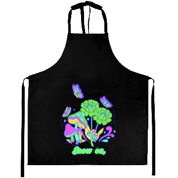 Discover Grow on Psychedelic Green Aprons