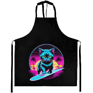 Discover Kitty Surfer Aprons