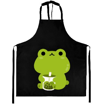 Discover Green Boba Frog Aprons
