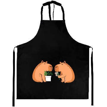 Discover Cute Gardening Garden Capybara Flower Aprons