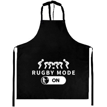 Discover Rugby Mode On Funny Rugby Player Aprons
