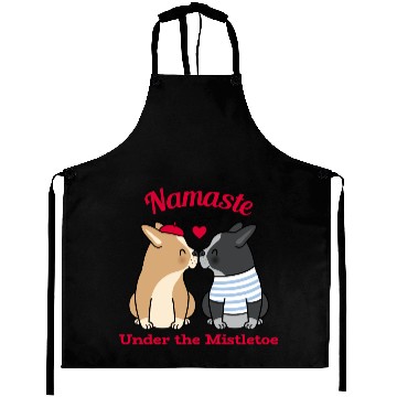 Discover Namaste Under the Mistletoe Christmas Yoga Aprons