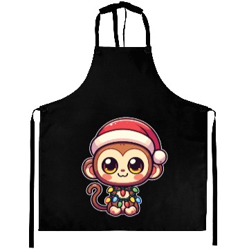 Discover Christmas Hat Christmas Fairy Lights Monkey Aprons