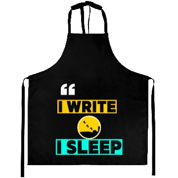 Discover I Write I Sleep Funny Crime Writing Aprons