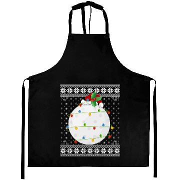 Discover Hockey Player Ugly Christmas Aprons