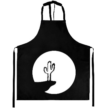 Discover Cactus Moon Evening Mountain Cliff Night Round Sun Aprons