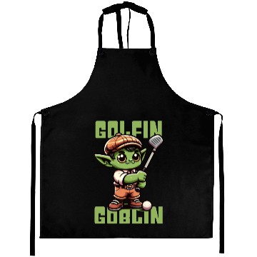 Discover Golfing Goblin Funny Golf Aprons