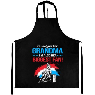 Discover Grandma Biggest Fan Barrel Racing Grandma Aprons
