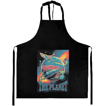 Discover Space Whale Adventure on a Mysterious Planet Aprons