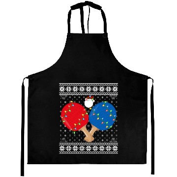 Discover Table Tennis Player Ugly Christmas Aprons